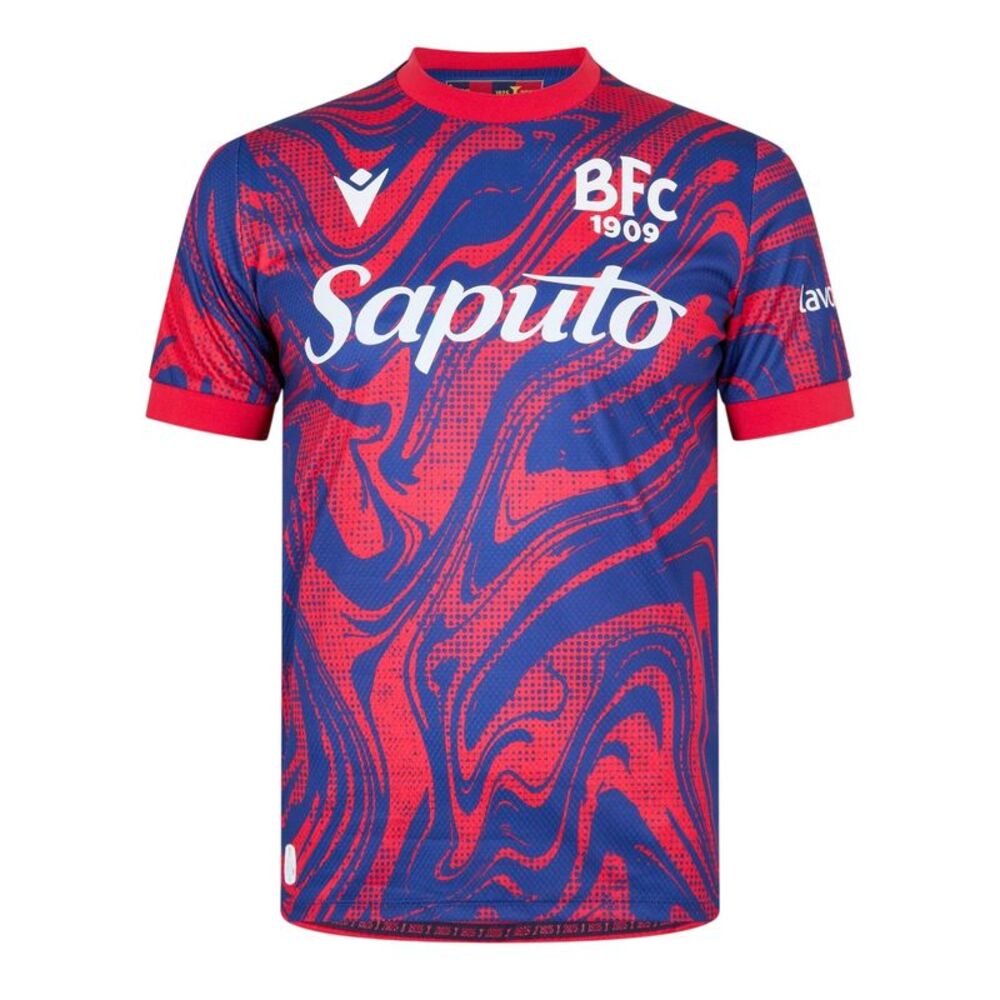 Macron Mens Bologna FC 24/25 Third Jersey / Blue/Red